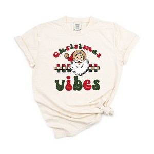 Simply Sage Market Women's Christmas Vibes Checkered Short Sleeve Garment Dyed Tee - 1 of 2