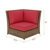 Covers&All Palisades 35.5 in Sectional Corner Chair, Sahara Wicker w / Sunbrella - 4 of 4
