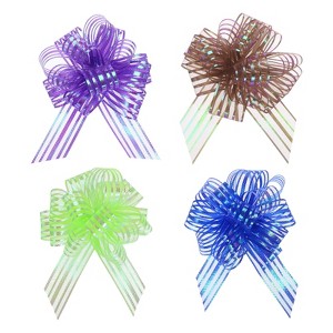 Unique Bargains Bright Colored Organza Chiffon Gift Wrapping Large Pull Bows Ribbons for Wedding 20 Pcs - 1 of 4