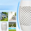 Infurnic Patio End Tables Modern Patio Side Table Round Hollow Drum Side Table, Accent Table for Indoor and Outdoor, White, 12.5"*12.5"*18" - 4 of 4