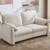 60-Inch Down Filled Chenille Sofa with Cloud-Like Comfort and Washable Cover, 800LBS Capacity Loveseat for Modern Homes - 4 of 4