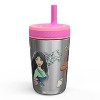 12oz Vacuum Kelso Portable Tumbler 'Princess' - Zak Designs: Stainless Steel Kids Straw Cup, Disney, Dishwasher-Safe - 2 of 4