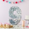 Blue Panda Small Silver Holographic Foil Number 9 Pinata for Kids 9th Birthday Party Decorations, 15.7 x 9 in - 2 of 4