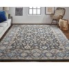 Rylan Transitional Oriental Taupe/Blue/Ivory Area Rug - 2 of 4