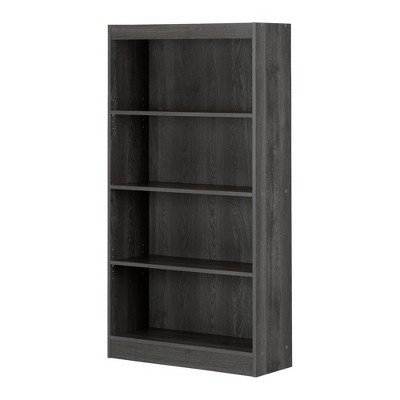 Gray Oak Adjustable 4-Shelf Kids Bookcase