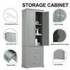 NicBex Tall Bathroom Storage Cabinet with 2/3 Drawers,Freestanding Bathroom Cabinet with Adjustable Shelves,Storage Cabinet for Bathroom,Office - 4 of 4