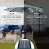 Best Choice Products 10ft Solar LED Offset Hanging Outdoor Market Patio Umbrella w/ Adjustable Tilt - 3 of 4