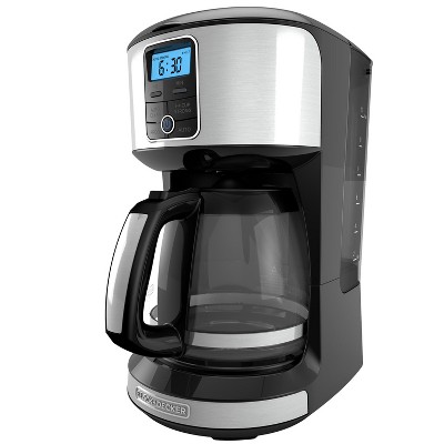 Black And Decker 12 Cup Programmable Coffee Maker In Gray : Target