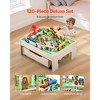 VEVOR Train Table, 100 Multicolor Pieces Wooden Kids Activity Table with Rolling Drawer, 3-in-1 Wooden Train Set for Kids Ages 3+, Multicolor - 4 of 4