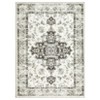 5x7 Traditional Washable Medallion Printed Area Rug, Low Profile with Rubber Backing - 2 of 4