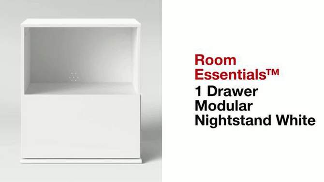 1 Drawer Modular Nightstand White - Room Essentials&#8482;, 6 of 12, play video