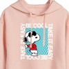 Women's - Peanuts - Be Cool, Take It Easy Snoopy Cropped Graphic Hoodie - 2 of 4