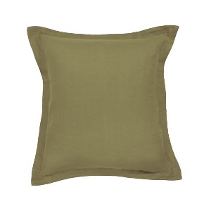 100% French Linen Flanged Euro Sham 26" x 26" | BOKSER HOME - 1 of 4