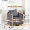 CAVINAS 360 Degree Swivel Chair, Swivel Barrel Chair, Rattan Accent Chair, Single Sofa Chair for Living Room, Leisure Arm Chair - 4 of 4