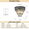 ALOADECOR 3-Light 13" Glam Tierd Flush Mount With Crystal Accents - 4 of 4