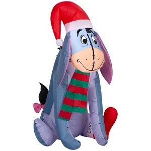 Gemmy Christmas Inflatable Eeyore in Santa Hat, 3.5 ft Tall, Multi - 1 of 2