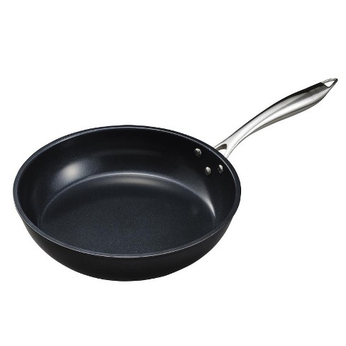 Nutrichef 12 Large Fry Pan - Large Skillet Nonstick Frying Pan With Golden  Titanium Coated Silicone Handle, Ceramic Coating : Target