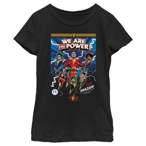 Girl's Shazam! Fury of the Gods We Are the Power Comic Book Cover T-Shirt - 1 of 4