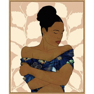 23" x 28" Ethnic Beauty II by Alonzo Saunders Framed Canvas Wall Art Print - Amanti Art - 1 of 4