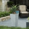 LuxenHome Square Tapered 24.2" Tall Planter Gray - 2 of 4
