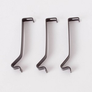 Aladdin Steel Spring Mount Clips for Hanging Oil Lamp, Fit H175 Hanging Lamp Frame, 2.75 x .375 in, Set of 3, Black - 1 of 4
