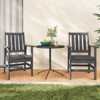 Tangkula Patio Dining Chairs Set of 4 w/Wide Armrests Curved Seat Wood Grain for Backyard - 2 of 4