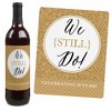 Big Dot of Happiness We Still Do - 50th Wedding Anniversary Decorations for Women and Men - Wine Bottle Label Stickers - Set of 4 - 3 of 4