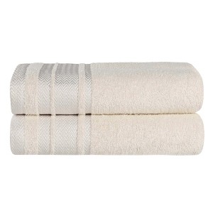 Cotton Medium Weight Bath Sheet Set of 2 by Blue Nile Mills - 1 of 4