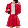 EXLURA Women's Business Casual Blazer Suit Sets and Pleated Mini Skirt 2 Piece Outfits Trendy Long Sleeve Y2K Clothes 2025 - 3 of 4