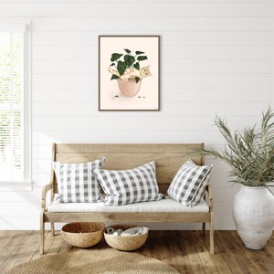 Amanti Art Happy House Plant I Cat by Tara Royle Framed Wall Art Print - 1 of 4