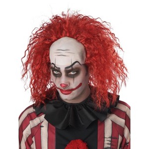 California Costumes Clown Pattern Baldness Bald Cap Adult Wig (Red) - 1 of 2