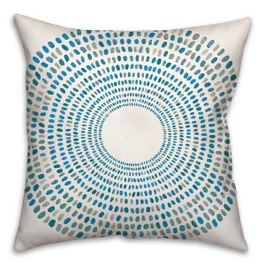 Creative Products Round Blue Dashes 20x20 Indoor / Outdoor Pillow - 1 of 4