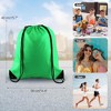 Generic  25Pcs Green Drawstring Backpack Bulk Drawstring Bags String - 2 of 4