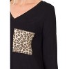 Women's Leopard Pocket V-neck Long Sleeve Top - ZENANA - 2 of 2