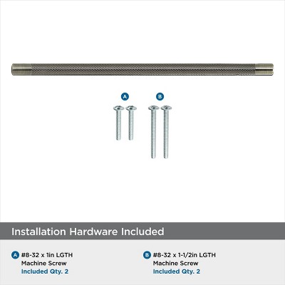 Gunmetal 12-5/8 Inch Modern Industrial Bar Cabinet Pull