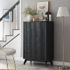 SinCiDo 48" Tall Fluted Dresser, Modern 5 Drawer Chest w/ Faux Marble Top & Curved Profile, Wood Drawer for Hallway, Bedroom, Entryway - 4 of 4
