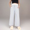 Anna-Kaci Lounge Women's Striped Wide Leg Lounge Pants with Elastic Waistband Adjustable Drawstring and Relaxed Full-Length Fit - 4 of 4