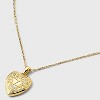 14K Gold Dipped Heart Charm Initial Necklace - A New Day™ Gold - 4 of 4
