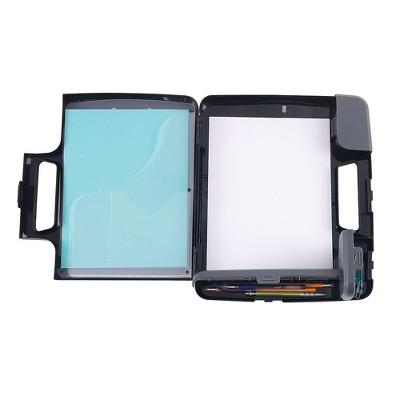 Staples Portable Clipboard Heavy Duty Black 11 3/4" x 14 1/2" x 1 1/2" 1671313