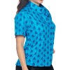 LA LEELA Women's Button Down Short Sleeve Summer Camp Short Sleeves Shirt Hawaiian Club party Casual Tops - 3 of 3