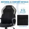 Ridstar Swivel Ergonomic Office Chair with Height Adjustment & Lumbar Support for Home & Office-Black - 2 of 4