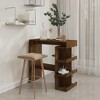 vidaXL Bar Table with Storage Rack Smoked Oak 39.4 in.x19.7 in.x40 in.Engineered Wood - 3 of 4