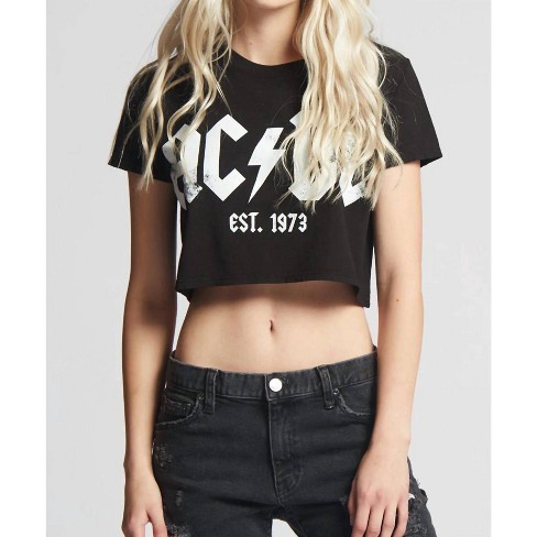 Women's AC/DC 1973 Crop Tee - Recycled Karma - image 1 of 3