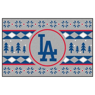 MLB Los Angeles Dodgers 19"x30" Holiday Sweater Rug - Gray