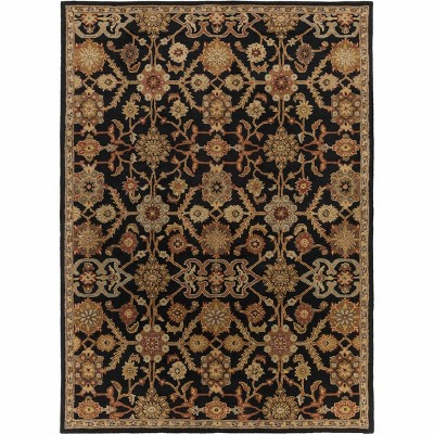 Hauteloom Salix Hand Tufted Black Wool Rug