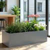Spassway 9"H*36"W*9"D Metal Planter Box with Drainage Holes Garden Bed for Garden Yard Balcony Planter Pot Plants Vegetables - 2 of 4