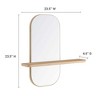 Modway EEI-6349-OAK Solstice Mirror, Oak – Mid-Century Wall Mirror for Entryway, Bedroom or Bathroom Décor - 3 of 4