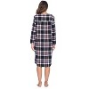 Ashford & Brooks Women's Flannel Plaid Long Sleeve Nightgown - 3 of 4