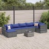 vidaXL Patio Lounge Set Grey PE rattan Medium Modular Patio Lounge Set - 2 of 4