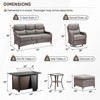 Buenhomino 7-Piece Patio Furniture Set with Fire Pit,Wicker Patio Sofa Set Outdoor Swivel Rocking Chairs with Ottomans - 3 of 4